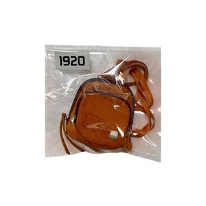 Small Orange Backpack Purse with Cloud Embroidery and Zipper Pockets